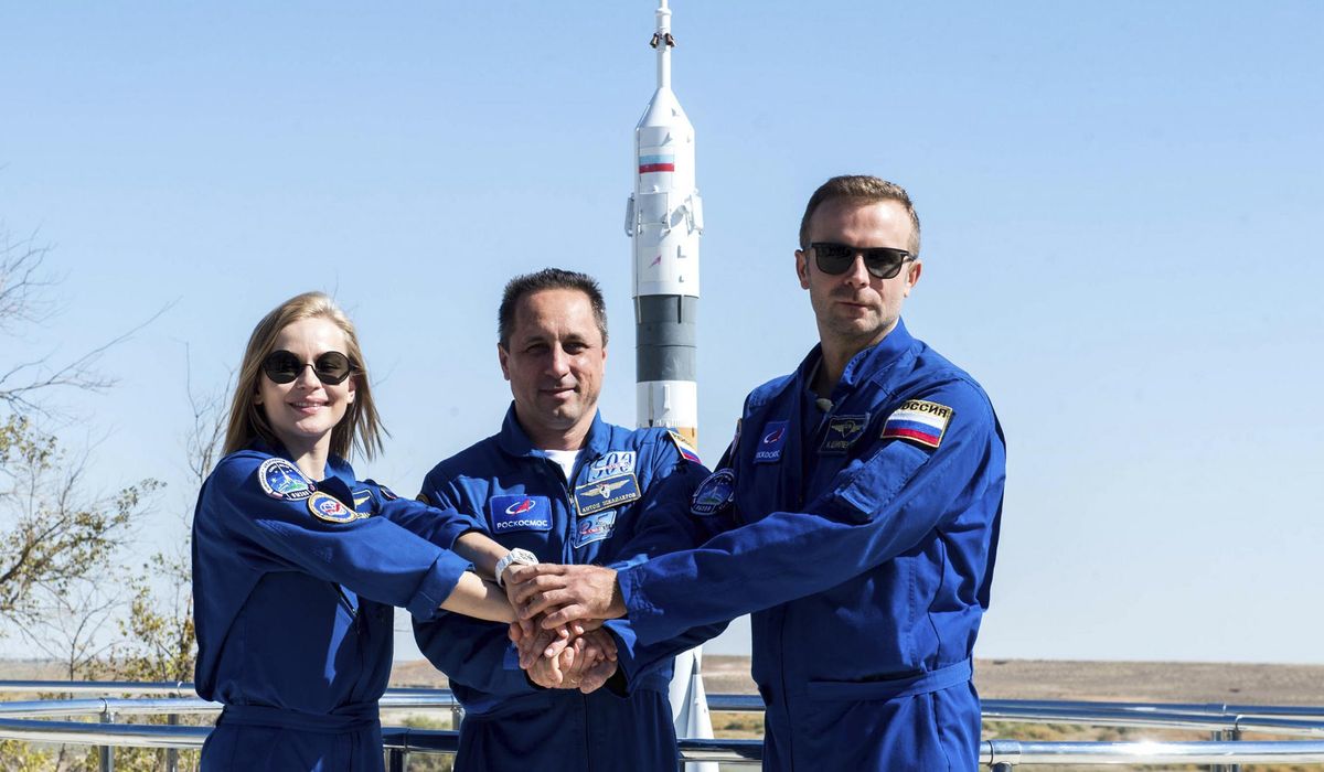 Russian film crew blasts off to make first movie in space