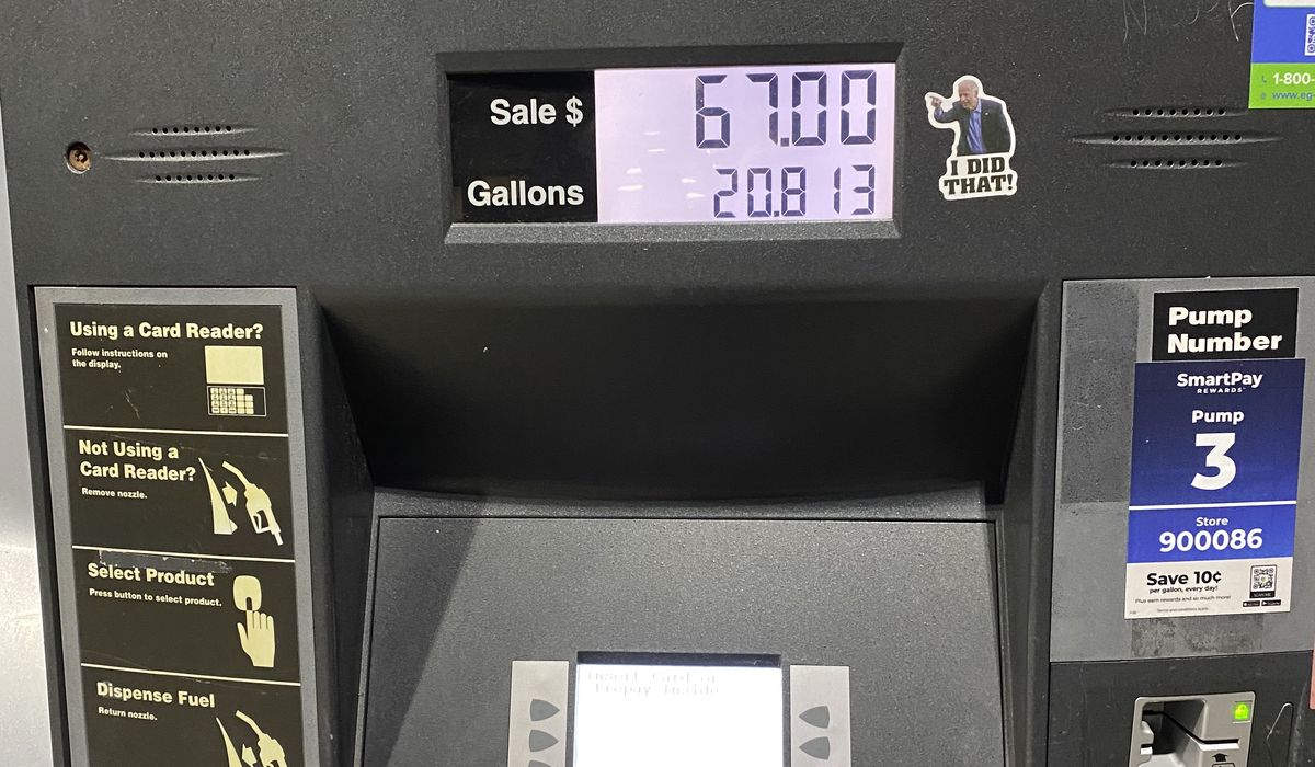 Frustrated drivers at gas stations stick it to Biden with ‘I did that!’ decals