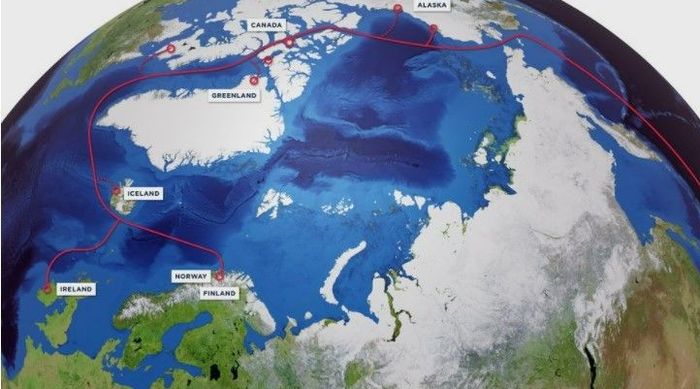 A Warming Arctic Emerges as a Route for Subsea Cables