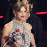 Taylor Swift wins top prize, announces new album at MTV VMAs