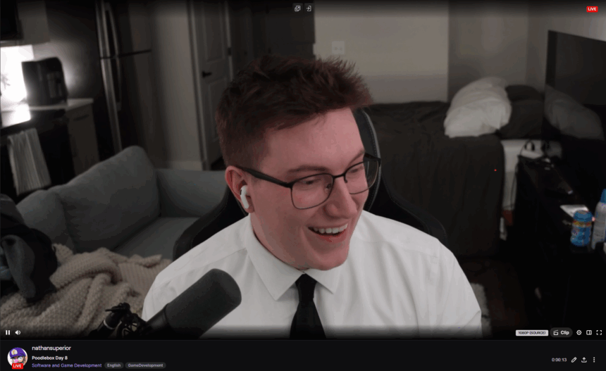 Nathan Dickson Concludes 24-Hour Charity Game Development Stream Benefiting Gamers Outreach Foundation